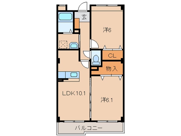 紀ノ川駅 徒歩20分 2階の物件間取画像